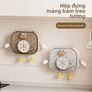 Hộ Gia Đình Treo Tường Bọc Nhựa Bao Hộp Bảo Quản Nhà Bếp Tổ Chức Dụng Cụ Tiện Dụng Hoạt Hình S