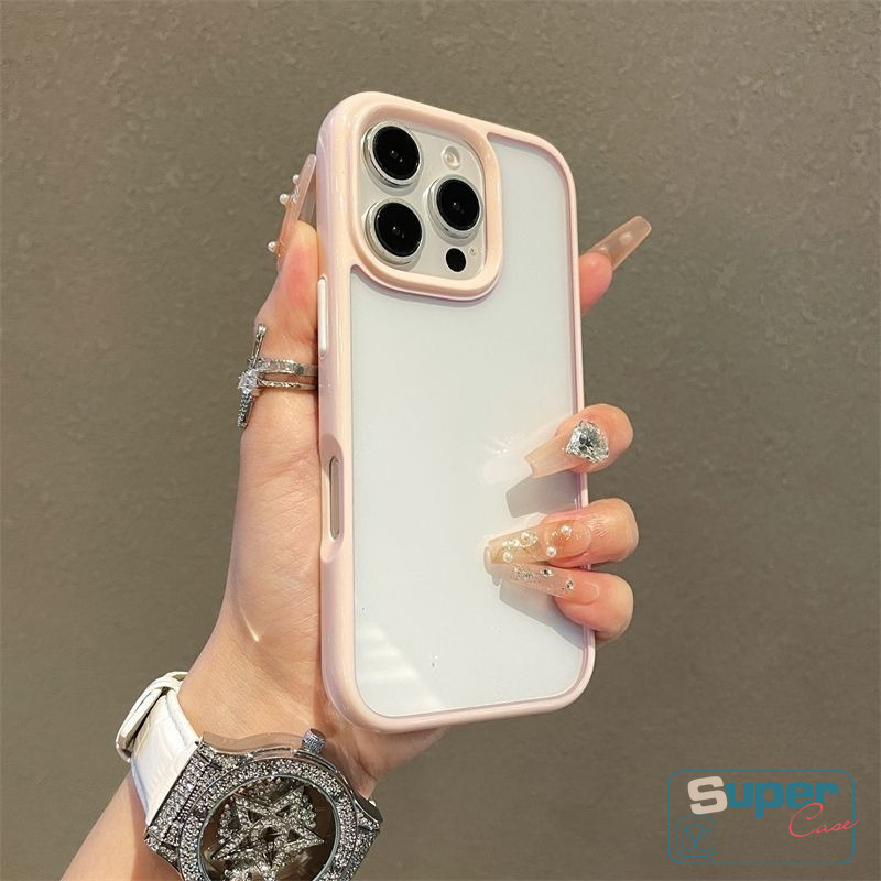 Ốp Lưng Tương Thích Cho iPhone 17 16 13 15 12 11 14 Pro Max Air 14 16 15 Plus Thời Trang Macaron Màu Sắc Đơn Giản Nhiều Màu Sắc Sang Trọng Acrylic Cover