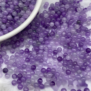 ((50 cái) Hạt jadeite violet tự nhiên 4mm, nguyên liệu làm vòng tay)