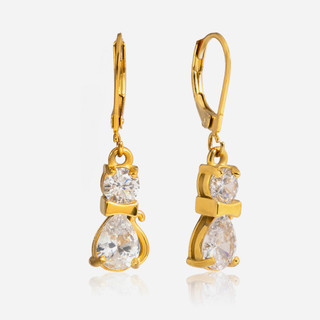 Châu Âu Mỹ ins Phong Cách Mới Bông Tai Mèo Zircon Thép Không Gỉ