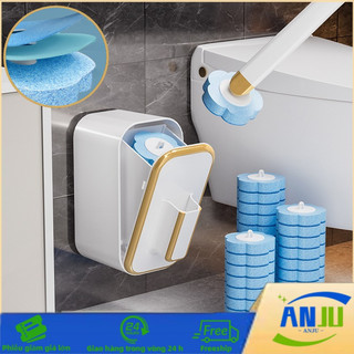 Bộ Vệ Sinh Bồn Cầu Cao Cấp 2in1 - Có thể thay đầu bàn chải, thiết kế treo tường tiết kiệm không gian