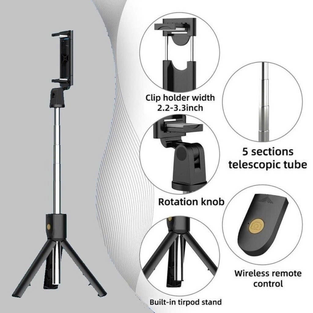 Gậy Chụp Ảnh Q07, Cao 1m, Có Remote Điều Khiển, Nhỏ Gọn Dễ Dàng Mang Theo