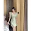 Đầm Màu be nữ phong cách lịch sự đầm hàn quốc nữ nhẹ nhàng đầm thiết kế cao cấp dạ hội váy liền thân
