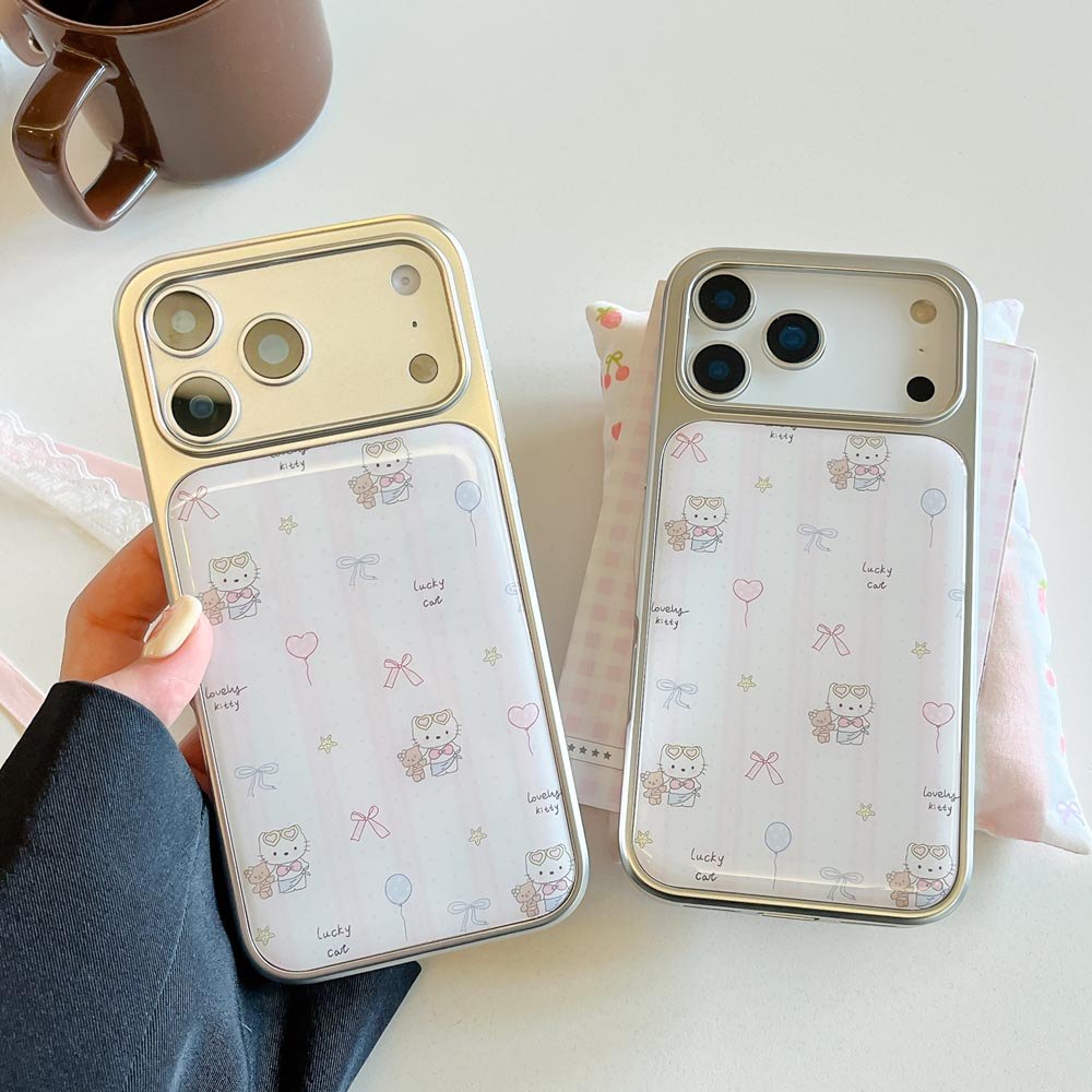 Ốp Lưng Cứng Tương Thích Với iPhone 13 14 14Pro 14ProMax 15 15Pro 15ProMax 16 16Pro 16ProMax 17 17Pro 17ProMax Ốp Họa Tiết Gấu Con Mèo Con