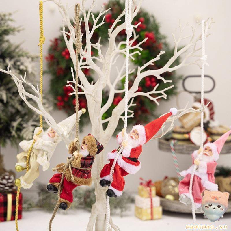 Mặt Trăng Cây Giáng Sinh Ông Già Noel Đồ Trang Trí Búp Bê Có Dây Ông Già Noel Hình Nhựa Treo Trang Trí Cho Trang Trí Tiệc Tại Nhà