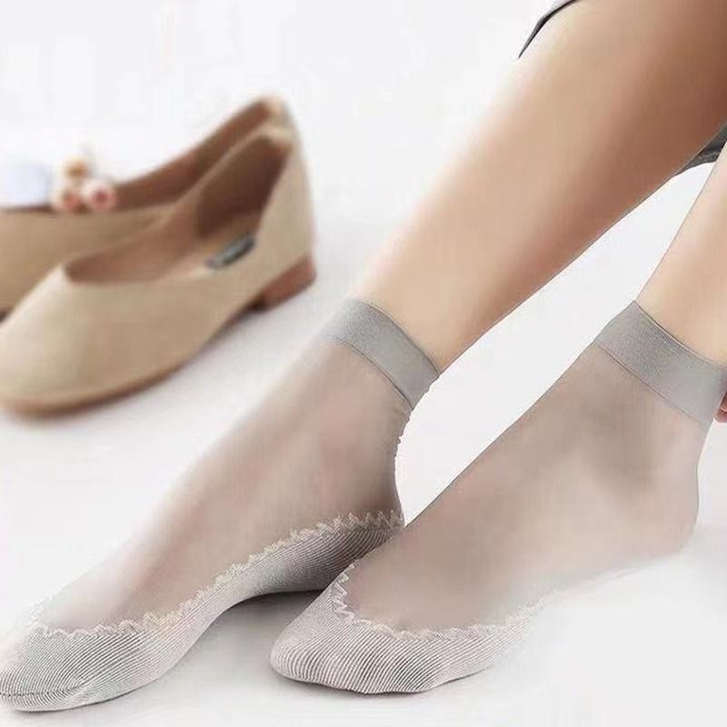 Combo 10 đôi Tất Da chân,Tất Da có đế lót chống trơn,chống trượt, chống hôi chân nữ hàng đẹp
