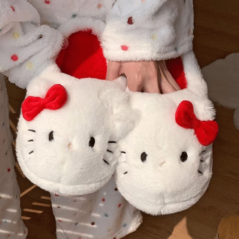 Dép Lông Mèo Helloo Dễ Thương Dép Đi Trong Nhà Mùa Đông Êm Ái, Ấm Áp Cho Nữ