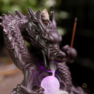 Đồ nội thất gia đình Trung Quốc Nguồn Nhà máy Gốm sứ xuyên biên giới Trung Quốc Rồng tốt lành Chảy ngược Hương đốt Thái Lan Hot Search LED Nhiều màu sắc Ánh sáng chuyển màu sáng tạo Đầu đốt gỗ đàn hương chảy ngược Phòng khách Phòng trà Đồ trang trí Hộp qu