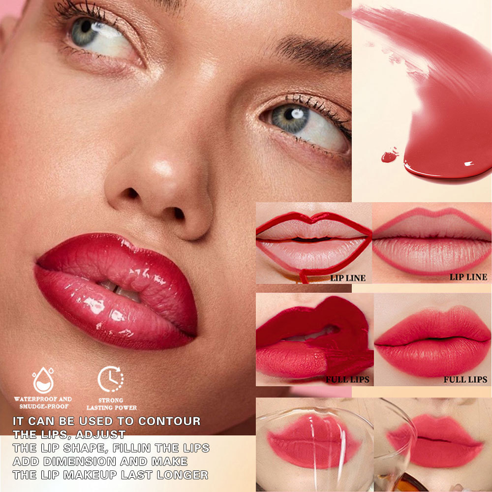 Thuốc nhuộm Gel kẻ mày hai đầu Thuốc nhuộm lông mày Kem tẩy lông mày Lip Gloss W