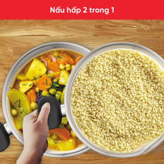 Nồi hấp Inox 18/10 Tefal Couscous Primary E3089504 24cm - Thép không gỉ - Đế 3 lớp | BH 24 Tháng