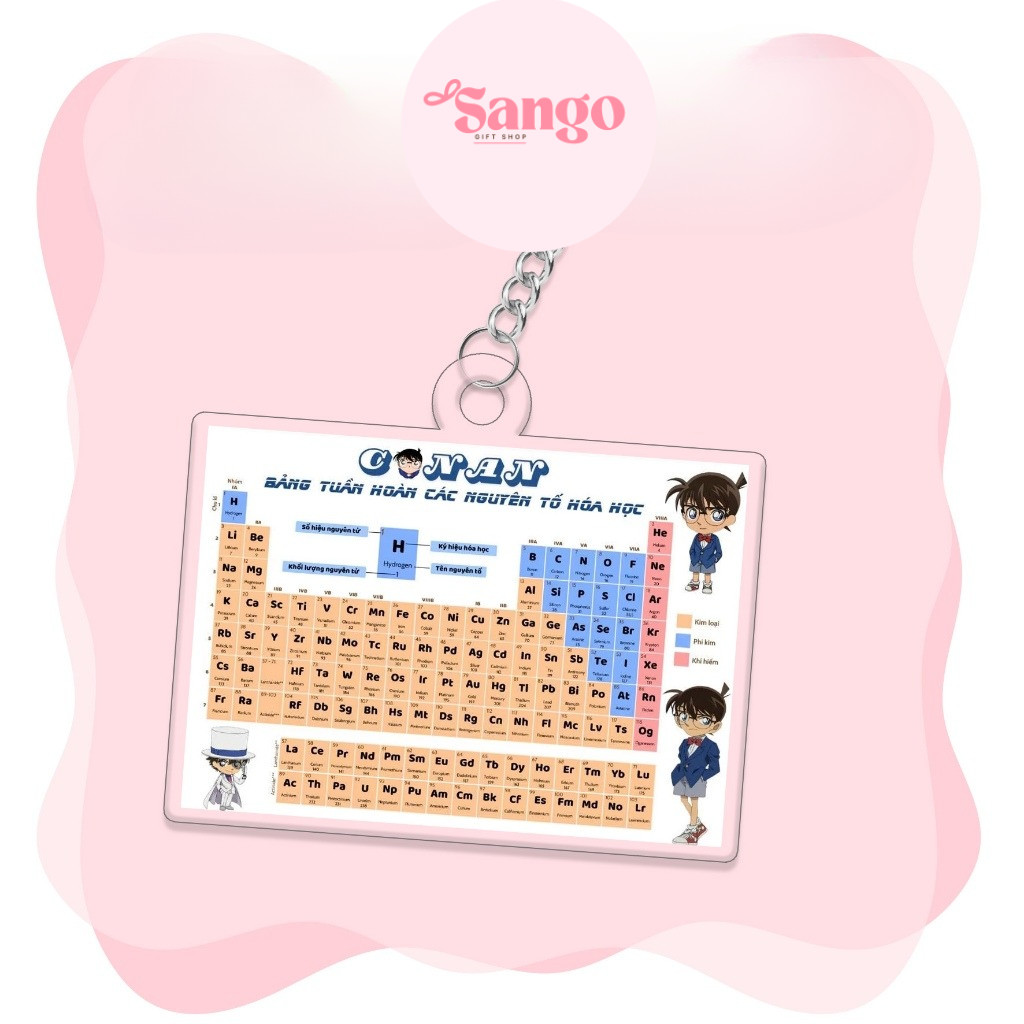 Móc khóa  Bảng tuần hoàn nguyên tố HÓA HỌC , chống nước, tiện lợi in hình cute - Sango