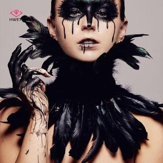 Necklace Chocker Gothic Victorian với Lông Vũ Tự Nhiên cho Halloween