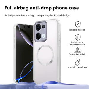 Ốp Lưng Acrylic Cho OPPO A6 A5 Pro A5X A5i 2025 Vỏ Điện Thoại Hút Từ Tính Túi Khí Bốn Góc Ốp Lưng Trong Suốt