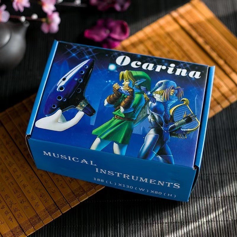 Legend of Zelda Ocarina of Time - 12 lỗ Alto C Ocarina với Sách dạy tiếng Anh