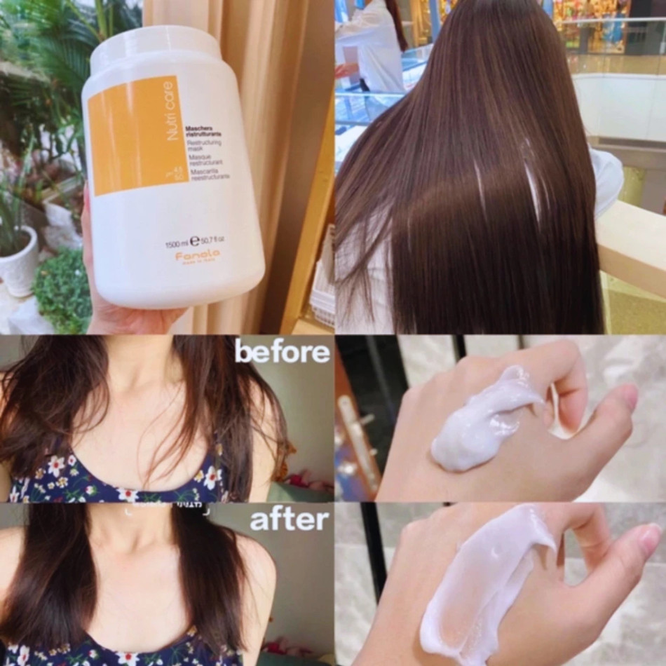 Kem Ủ Tóc FANOLA Nutri Care Restructuring Mask 1500ml ủ tóc collagen phục hồi tóc hư tổn | Trunghair