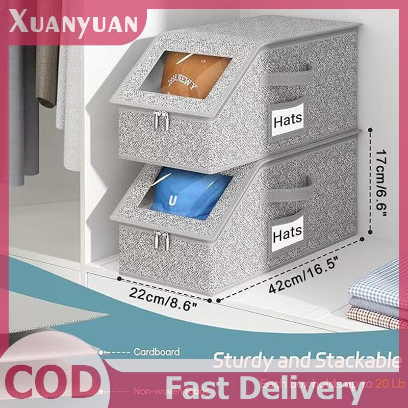 XUAN Có Thể Gập Lại Dây Kéo Bóng Chày Hộp Bảo Quản Dung Tích Lớn Không Dệt Chống Bụi Hộp Bảo Quản Mũ VN