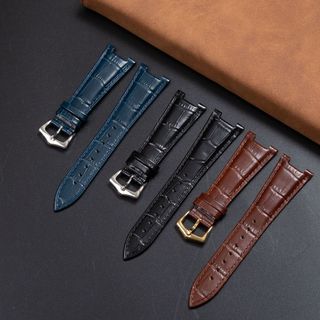 Dây đeo đồng hồ bằng da thật cho đồng hồ Patek 5711 5712G Dây đeo đồng hồ lõm 25mm 13mm Dây đeo đồng hồ nam nữ