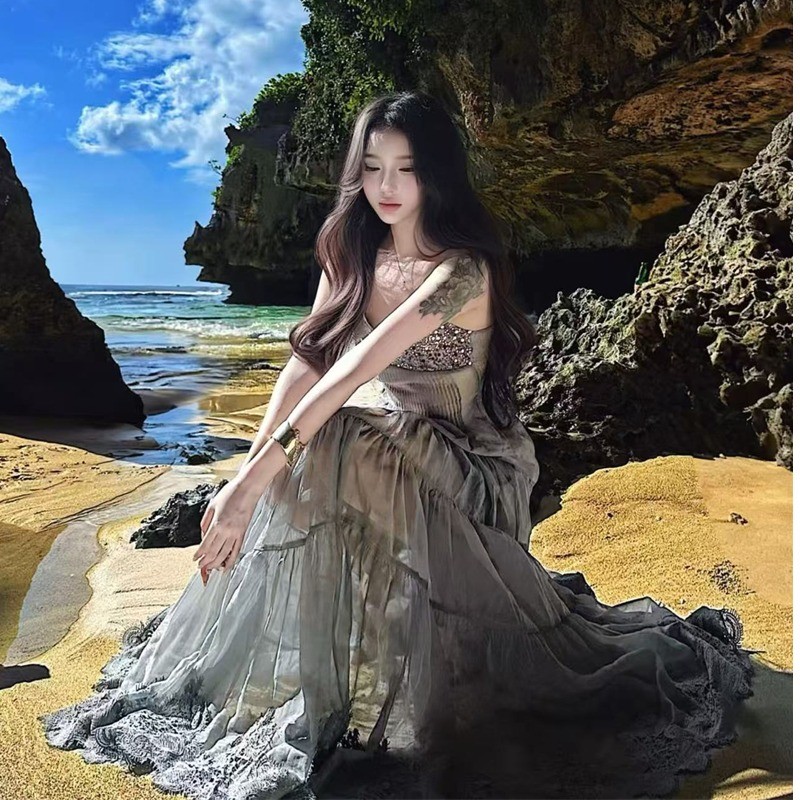 Đầm dây xòe công chúa Biển