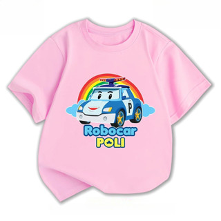 COD✅ (Hồ Chí Minh)DREAMY BABY Áo thun cổ tròn cho bé trai in hình hoạt hình Robocar Poli
