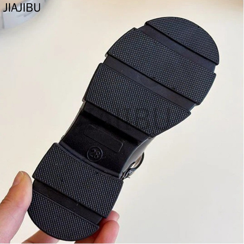 Giày Da Mũi Tròn Đế Dày Chống Trượt Thời Trang Phong Cách Anh Chất Lượng Cao Dành Cho Trẻ Em Giày Công Chúa Cosplay Đế Mềm Chống Va Chạm Phong Cách Lolita Nhật Bản Dễ Thương Màu Đen/trắng Dành Cho Bé Gái Korean Fashion Platform Mary Jane Doll Shoes