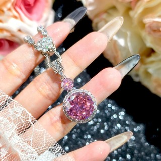 Trang sức phong cách châu Âu với kim cương hồng zircon, dành cho nữ