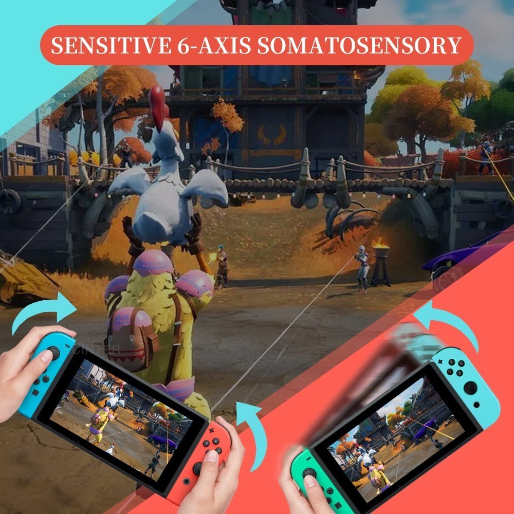 Tay cầm không dây Joycon tương thích với Nintendo Switch/Switch Lite/OLED, rung kép