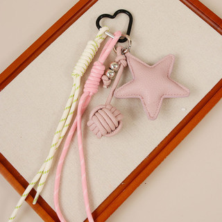 Da Ngôi Sao Medela Handmade Dây Thắt Nút Móc Khóa Mặt Dây Chuyền Ngôi Sao Năm Cánh Charm