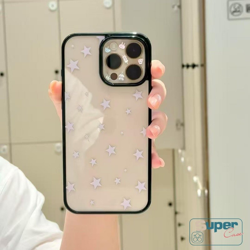 Ốp Lưng Tương Thích Cho iPhone 13 16 15 11 17 12 14 Pro Max Air 16 15 14 Plus Thời Trang Dễ Thương Ngôi Sao Thoáng Mát Chấm Bi Sọc Sang Trọng Acrylic Cover