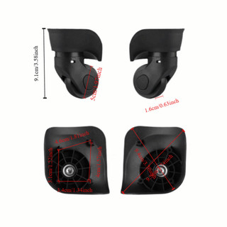WOAY 1 Cặp Bánh Xe Thay Thế Hành Lý, Thay Thế Bánh Xe Vali ABS Chống Mài Mòn, 360 Bền Đẹp° Bánh xe sửa chữa hành lý Silent Spinner