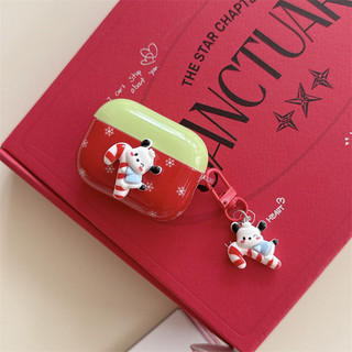 Giáng Sinh Cây Giáng Sinh Pacha Chó Cho AirPods 1 / 2 3 Pro Pro Pro2 pro3 Airpods4 Bộ Tai Nghe Không Dây Bluetooth Bảo Vệ AirPods Pro i3 i4 pro3 Vỏ Bảo Vệ Tai Nghe