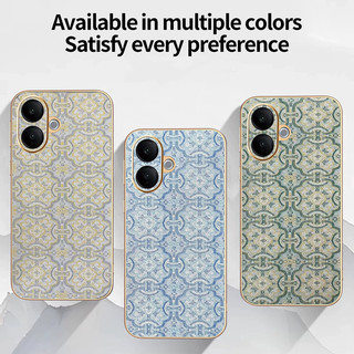 Ốp Lưng Cho Vivo V60 Lite Da Cổ Điển Mạ Điện TPU Edge Chống Rơi Vỏ Điện Thoại