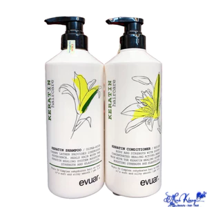 Dầu gội xả cao cấp cực mềm mượt tóc Keratin Evuar 758mlx2 [ MK ]