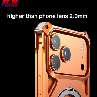 [JLK] Ốp Điện Thoại Kim Loại Đế Từ Tính Cho iPhone 17 16 15 Plus 14 13 Pro Max Rỗng Sang Trọng Hợp Kim Nhôm Điện Thoại Chống Sốc