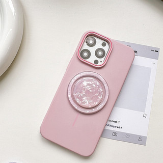 Vỏ Họa Tiết Tròn Từ Tính Giá Đỡ Điện Thoại Cho IPhone 17 16 15 14 13 12 Pro Max 14 Plus Có Thể Gập Lại Vòng Cầm Co Giãn Để Bàn Đứng P4