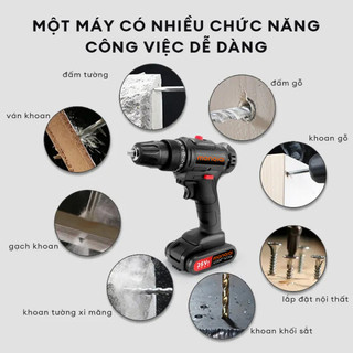 Máy khoan pin | Máy khoan pin không chổi than đa năng cao cấp 36VF (Tốc độ gấp đôi, một pin và một lần sạc) hộp AIMVUKES