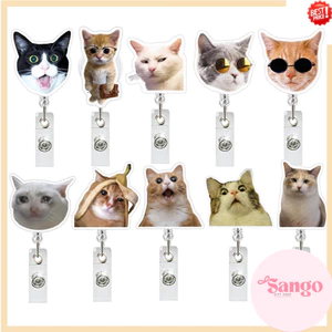 Kẹp Thẻ yoyo ID Mèo Dễ Thương Acrylic - Sango