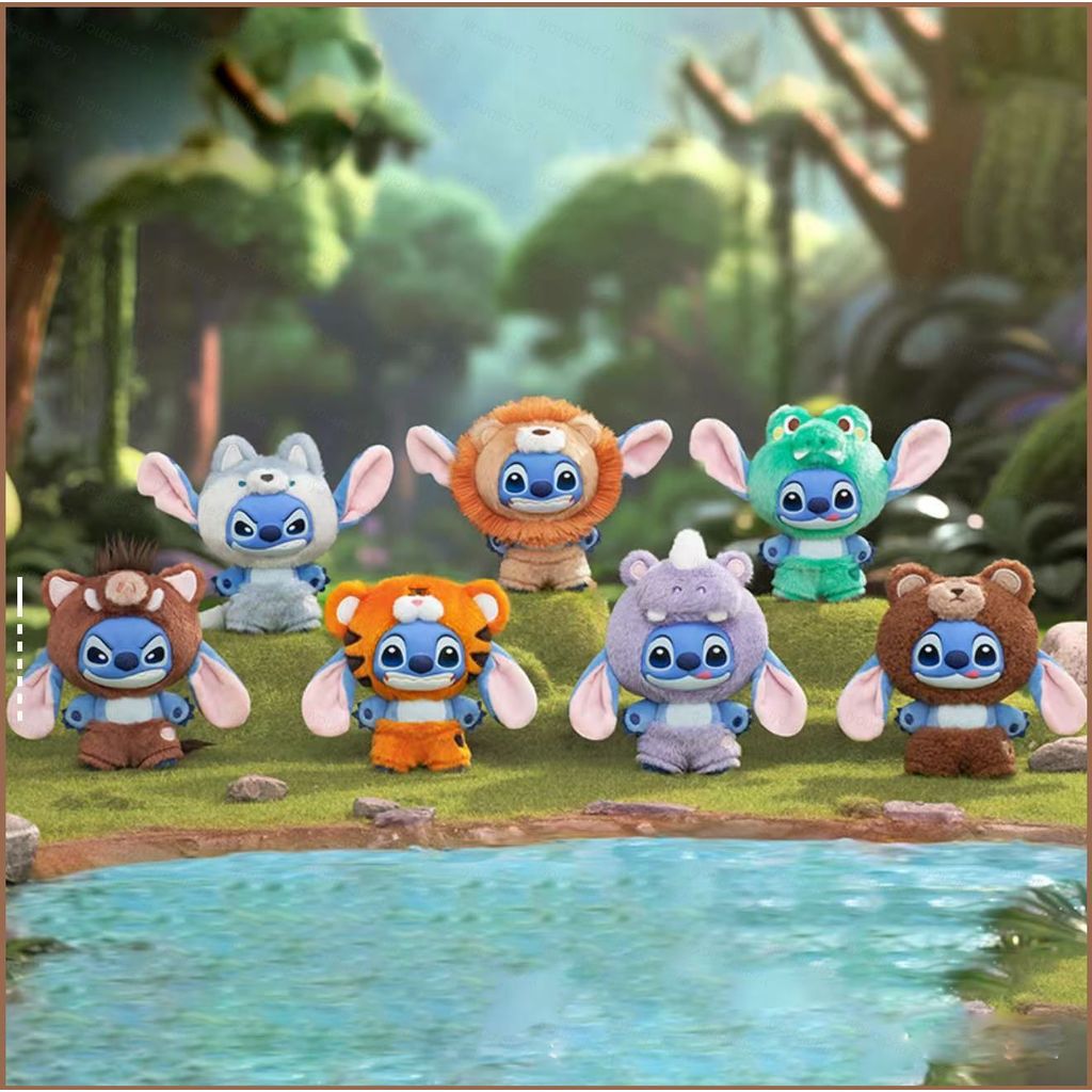 SY Lilo & Stitch Wild Animal Series Plush Vinyl Blind Box Túi Charm sang trọng đồ chơi dành cho trẻ em gái