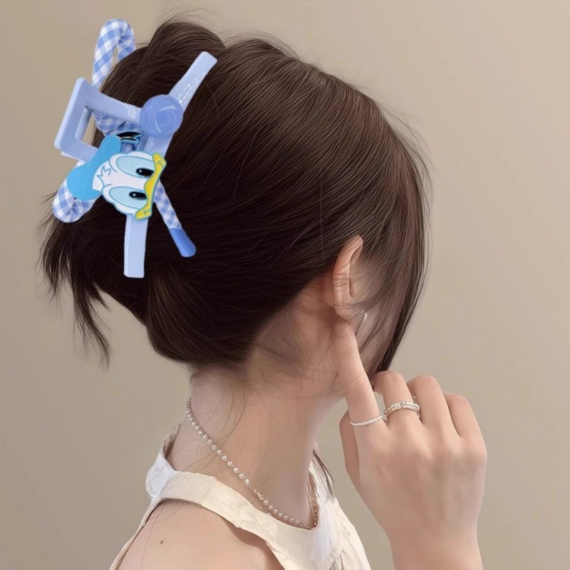 Kẹp tóc nữ chấm bi và nơ, thiết kế dễ thương cho sinh viên