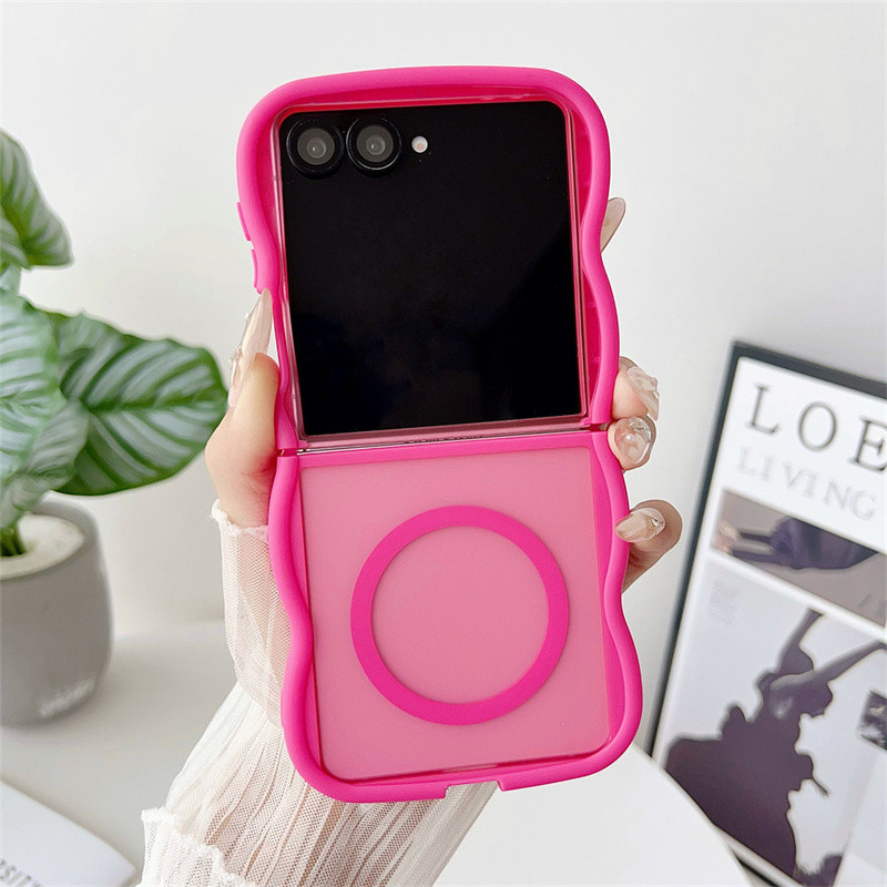 Ốp điện thoại mờ từ tính Big Wave thời trang cho Samsung Galaxy Z Flip 7 Z Flip 7FE Z Flip 6 Z Filp 5 Z Flip 4 Z Flip 3 Ốp lưng mờ mờ trong suốt