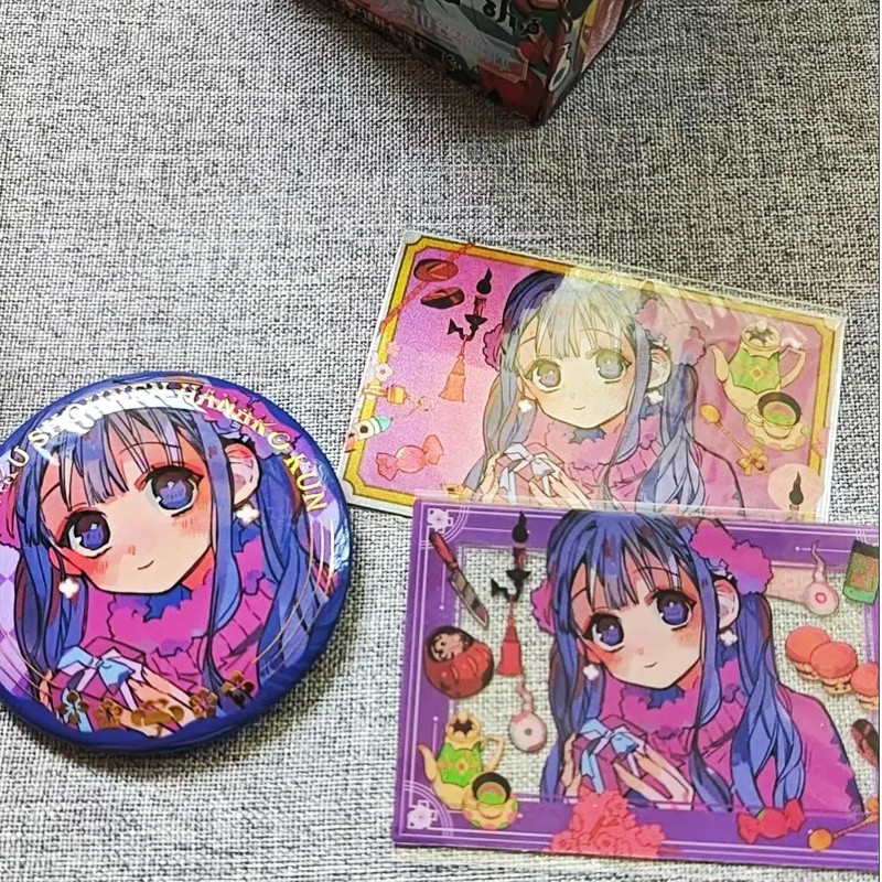 Bộ huy hiệu Pin hộp mù Hanako-kun 75mm kèm thẻ Anime Hàng hóa 10 gói trang trí sưu tập