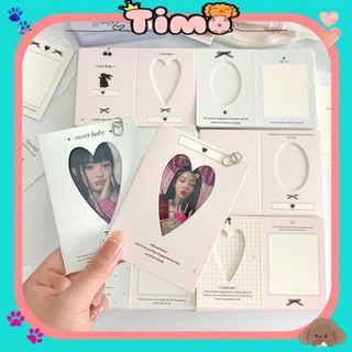 Bìa Gấp Gói Card Khung Trái Tim Pastel Xinh Đồ Đu Bo Góc Decor Sweet Timo GQ66
