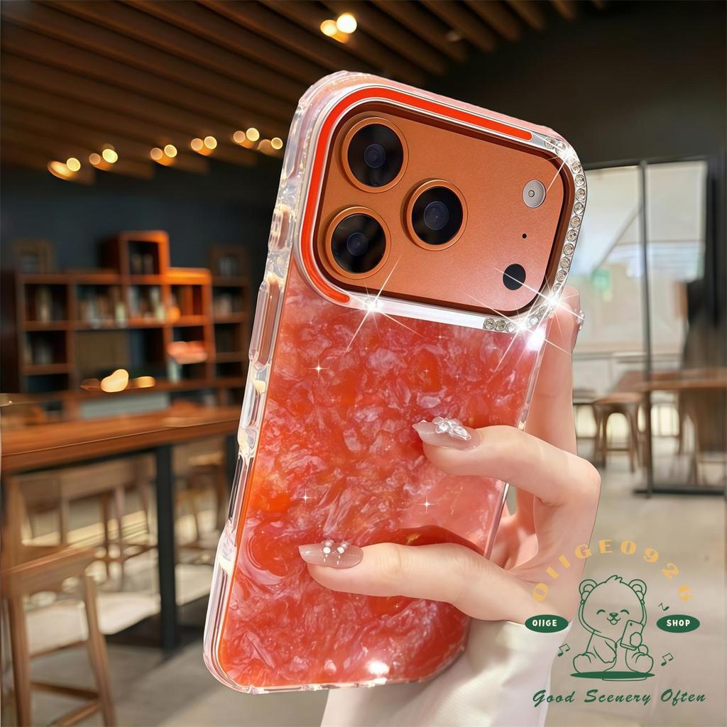 【 Ốp lưng iPhone17 】 Túi khí họa tiết đá cẩm thạch kim cương Vỏ điện thoại iphone17 Pro Max16 15 14 13 cho vỏ iPhone Vỏ mềm silicon TPU chống sốc