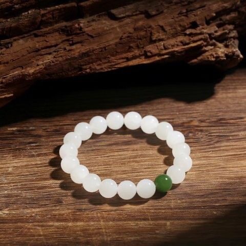 Vòng tay hình tròn trơn tươi mát đơn giản phong cách Trung Quốc