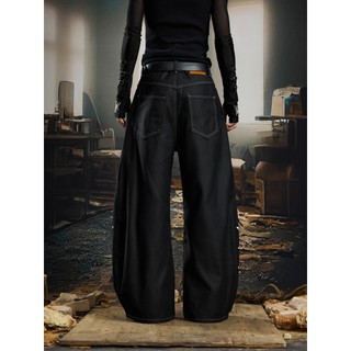 Quần Jean Nam Phong Cách Retro Mỹ, In Chữ, Unisex Cao Cấp