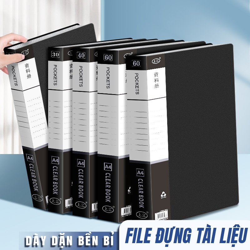 File lá đựng tài liệu A4 - Mẫu bìa đựng hồ sơ có nhiều ngăn đơn giản, phù hợp cho không gian văn phòng