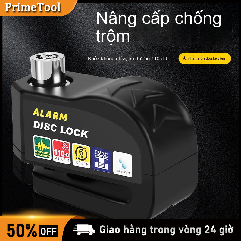 Khóa phanh đĩa báo động xe máy - Chống nước & gỉ, sử dụng tiện lợi, an toàn đáng tin