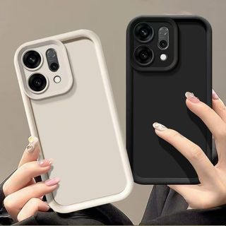 Ốp Điện Thoại Bảo Vệ Màu Trơn Đơn Giản Cho OPPO Reno14 Pro 14F A6 A5 Pro A5X A5i Dày Túi Khí Chống Sốc Mặt Sau Mềm