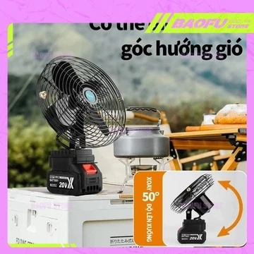 🌪🌪🌪 Quạt sạc,Quạt pin makita,Quạt Cầm Tay,Xoay được Quạt tích điện,10Cell,Kéo dài đến 2-8H
