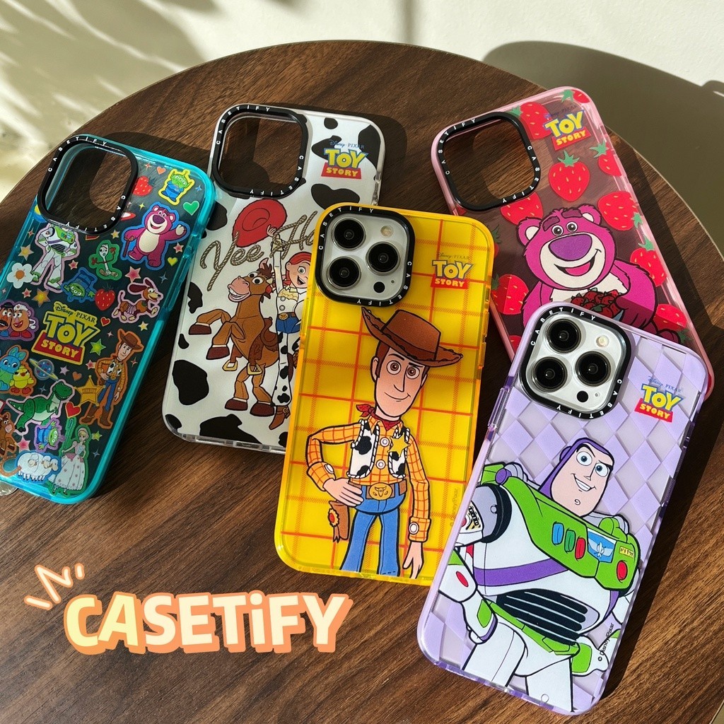 CASET Đồng thương hiệu Câu chuyện đồ chơi Buzz Lightyear Woody Lotso Vỏ mềm hoạt hình dễ thương Tương thích cho iPhone 17 Pro Max Air Plus 16 / 15 / 14 / 13 / 12 / 11 / XR / X / XS / SE / 8 / 7 / 6