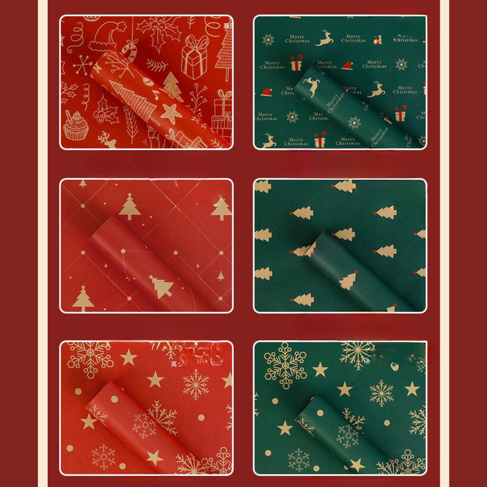 [SET 10 tờ] Giấy gói quà họa tiết 50x70cm, giấy bọc quà tặng lễ hội giáng sinh,Noel decor, trang trí